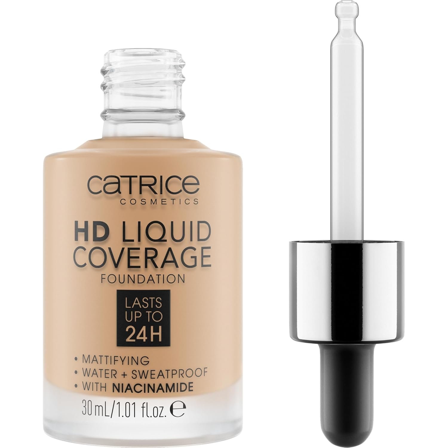 Catrice | HD Liquid Coverage Foundation | Flawless, High Coverage | Vegan & Cruelty Free (032 | Nude Beige)