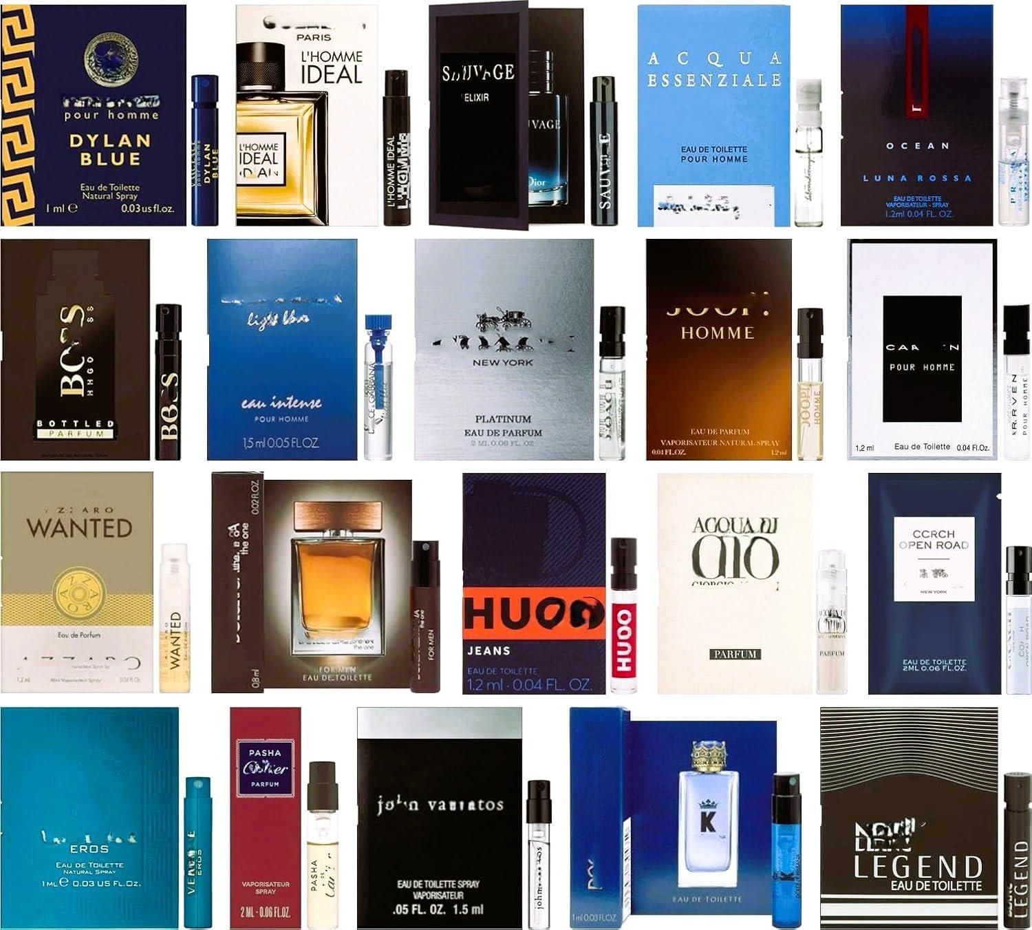 Men’s Cologne Sample Discovery Set – Top Designer High-End Luxury Fragrance Mini Vial Sampler | Random Assortment Travel Gift Pack for Husband, Dad, Boyfriend – Holiday & Party Gift (10 Pieces)