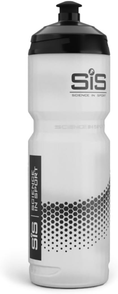 Science in Sport Water Bottle w/Easy Mixing | Clear Squeeze Water Bottle w/Running Lockable Valve – 27 Fluid Ounce