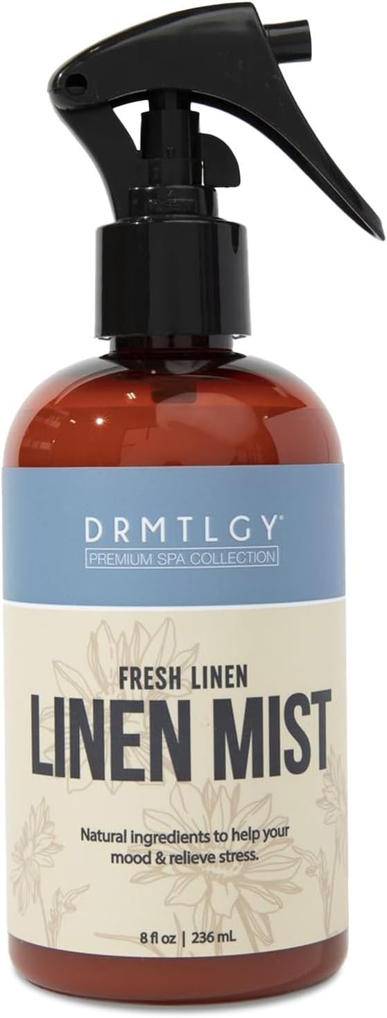 DRMTLGY Natural Fresh Linen Mist and Room Spray – Pure Essential Oils for a Pillow Spray, Linen Mist, and Fabric Spray – Aromatherapy Spray for Relaxation and Sleep, 8 oz