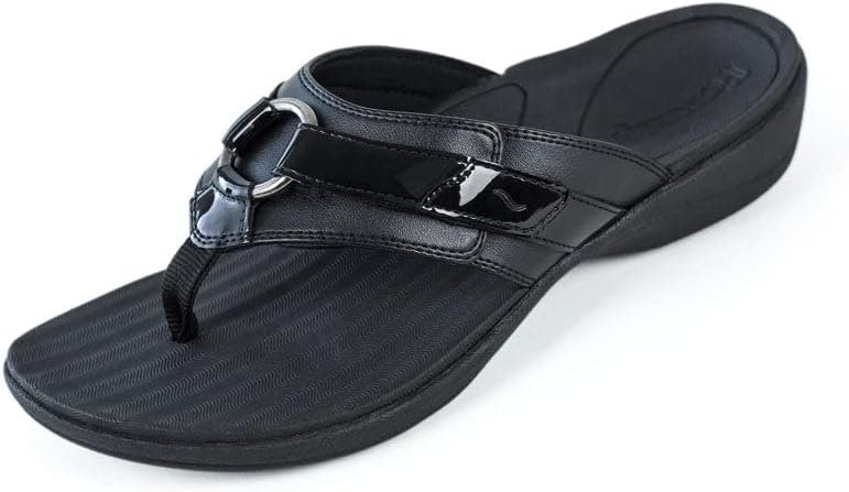 PowerStep womens Archwear, Arch Supporting Thong Sandal, Women’s Orthotic Flip Flop