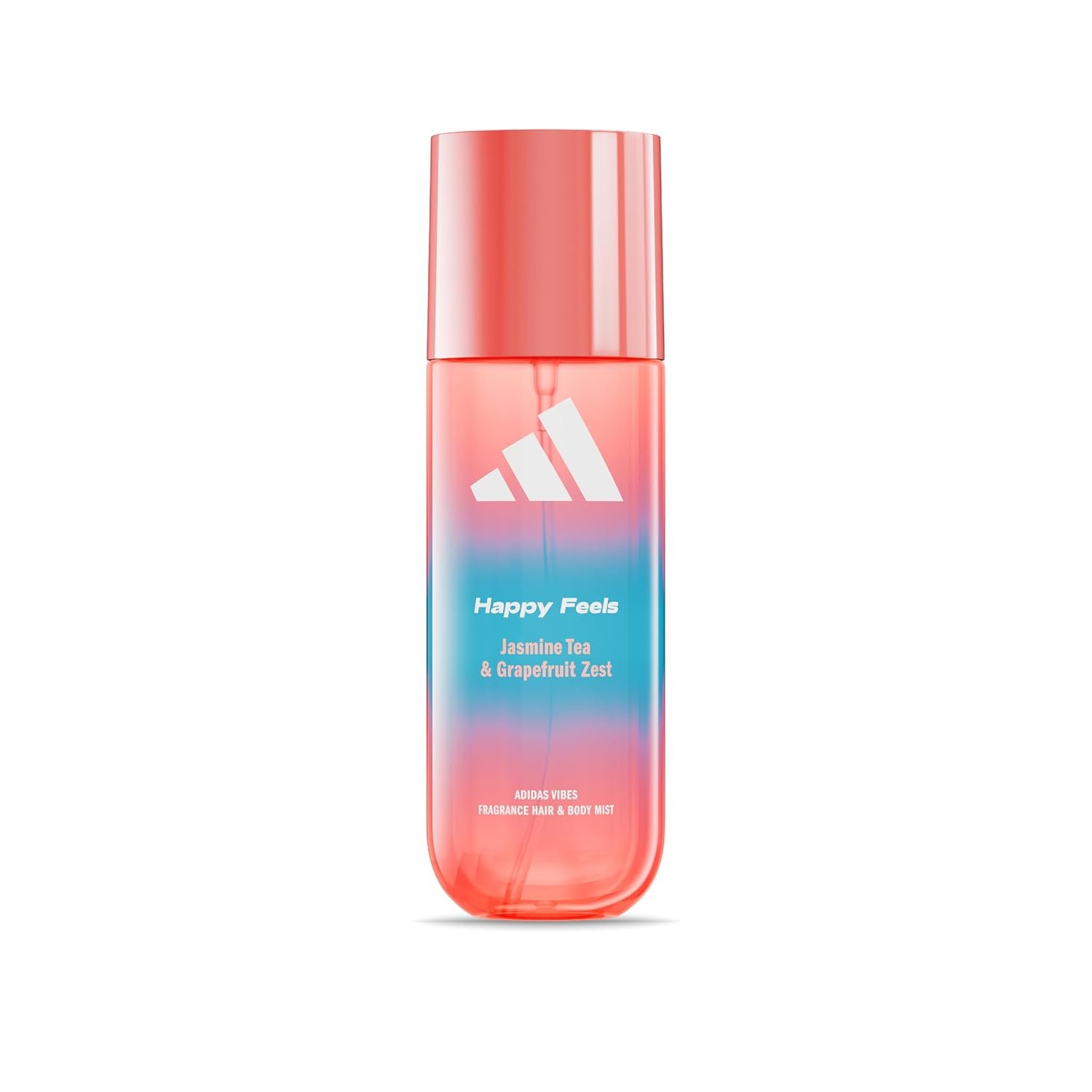 adidas Vibes Happy Feels Fragrance Hair & Body Mist for Women, Mood-Boosting, Notes of Jasmine Tea & Grapefruit Zest, For Any Occasion, 7.9oz