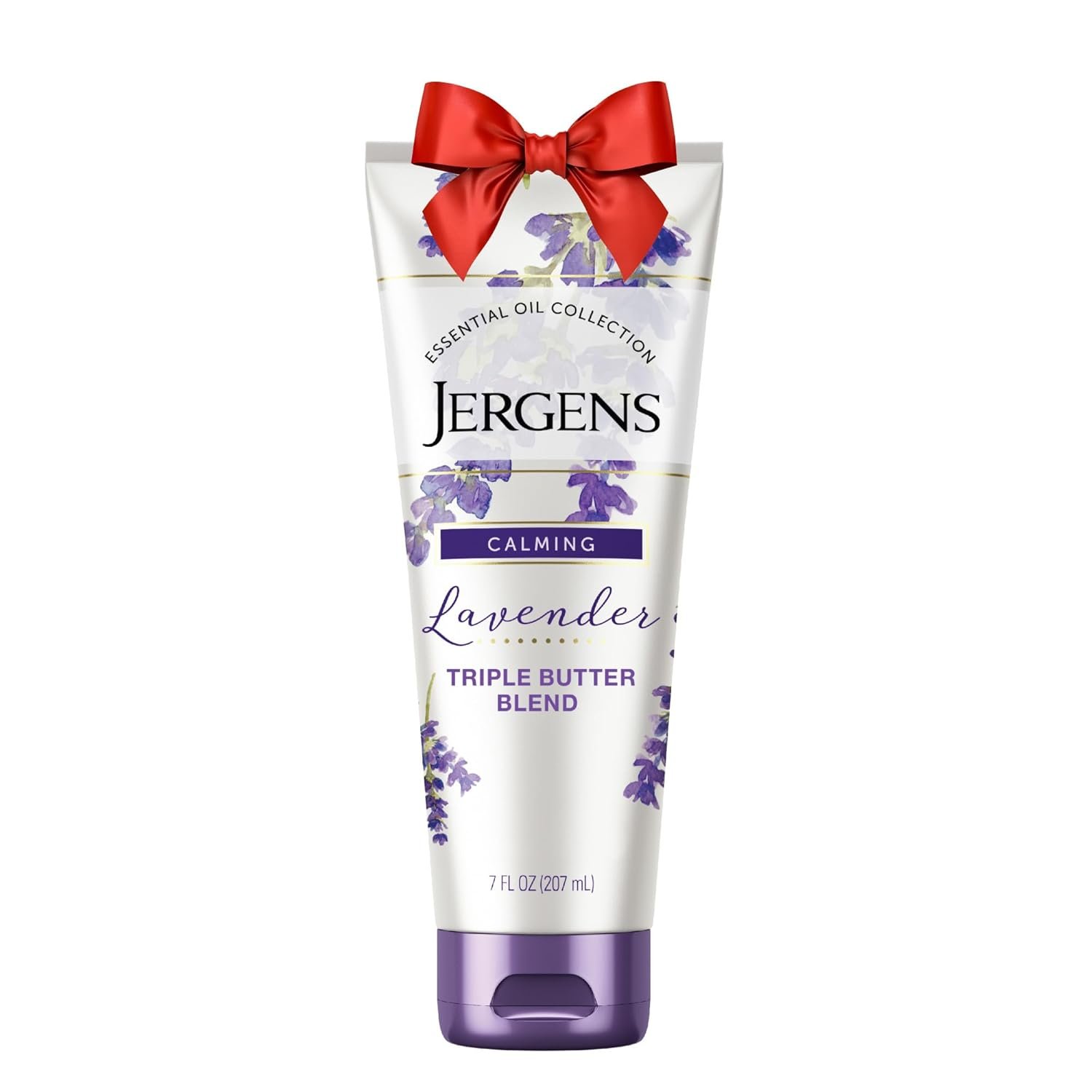 Jergens Lavender Body Butter Hand and Body Lotion, Moisturizer for Women, with Essential Oils for Indulgent Moisturization, 7 Oz