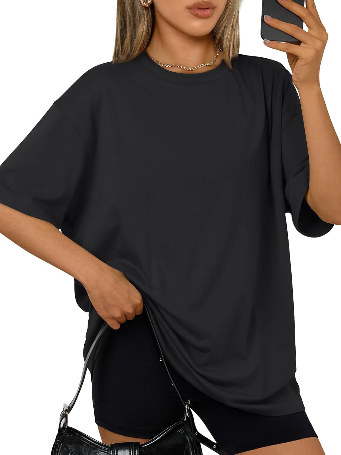 Trendy Queen Womens Oversized Summer T Shirts Plus Size Batwing Cute Casual Tops Short Sleeves Fashion Workout Clothes