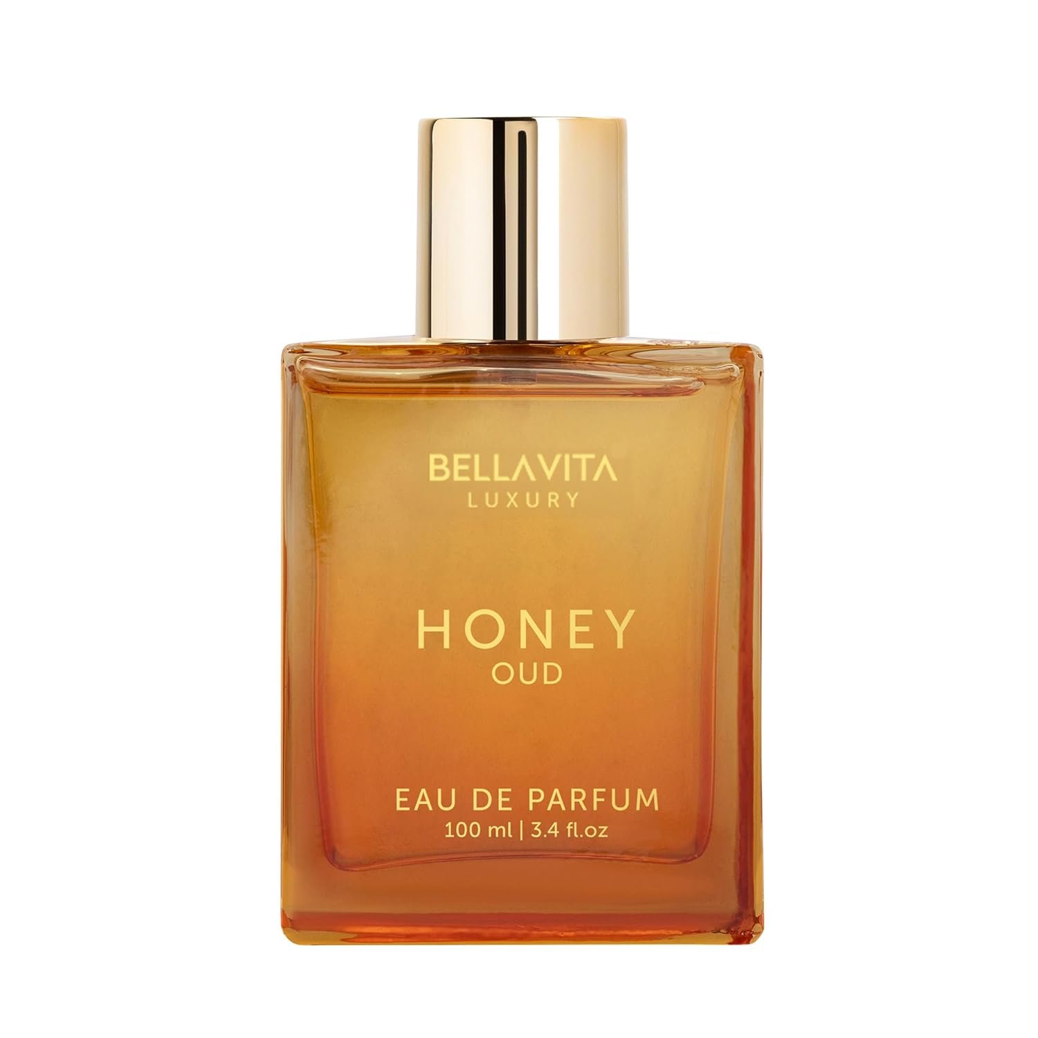 BellaVita Luxury Honey Oud Eau de Parfum (3.4 fl. oz.) | Patchouli, Vanilla, Bergamot, Floral & Spicy + Made with Clean & Vegan Essentials Oils + Cruelty Free | Long-Lasting Unisex Fragrance