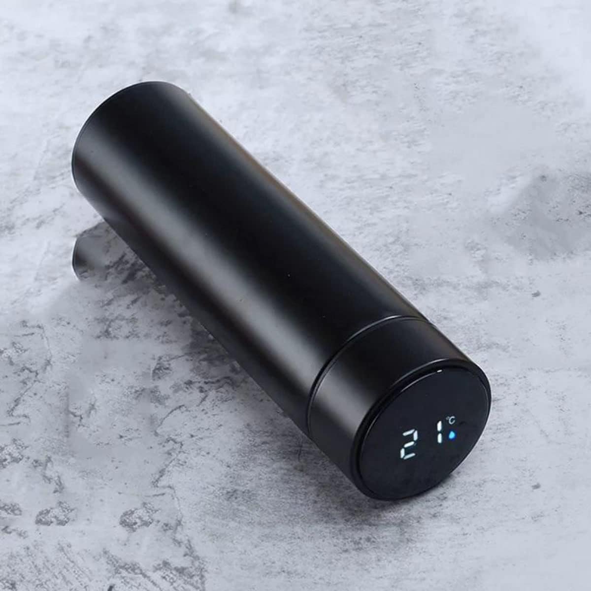 TJH Water Bottle with Temperature Display,Double Walled Vacuum Insulated Water Bottle,Stainless Steel Sports AutomotiveTravel Mug,black color Keep Warm 12H