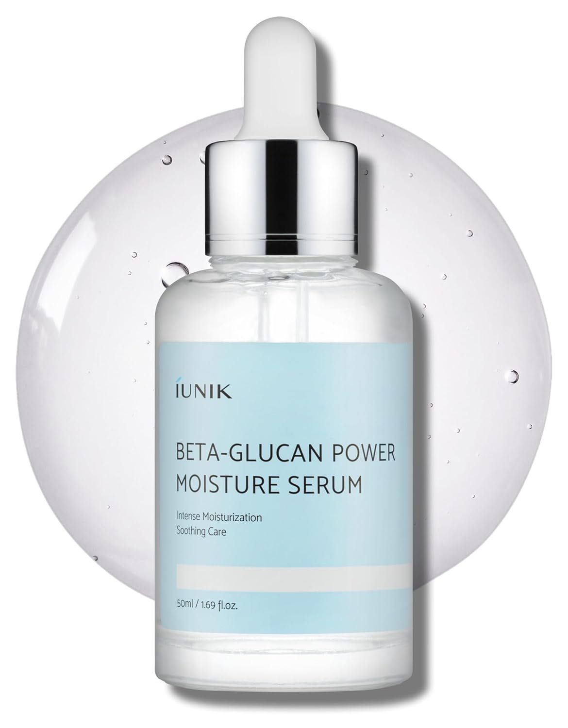 IUNIK Beta-Glucan Power Deep Moisture Vegan Serum Intense Hydration Mushroom Yeast Extracts Naturally-derived – Dry Mature Sagging Sensitive Skin Cell Regenerating Lifting Korean Skincare