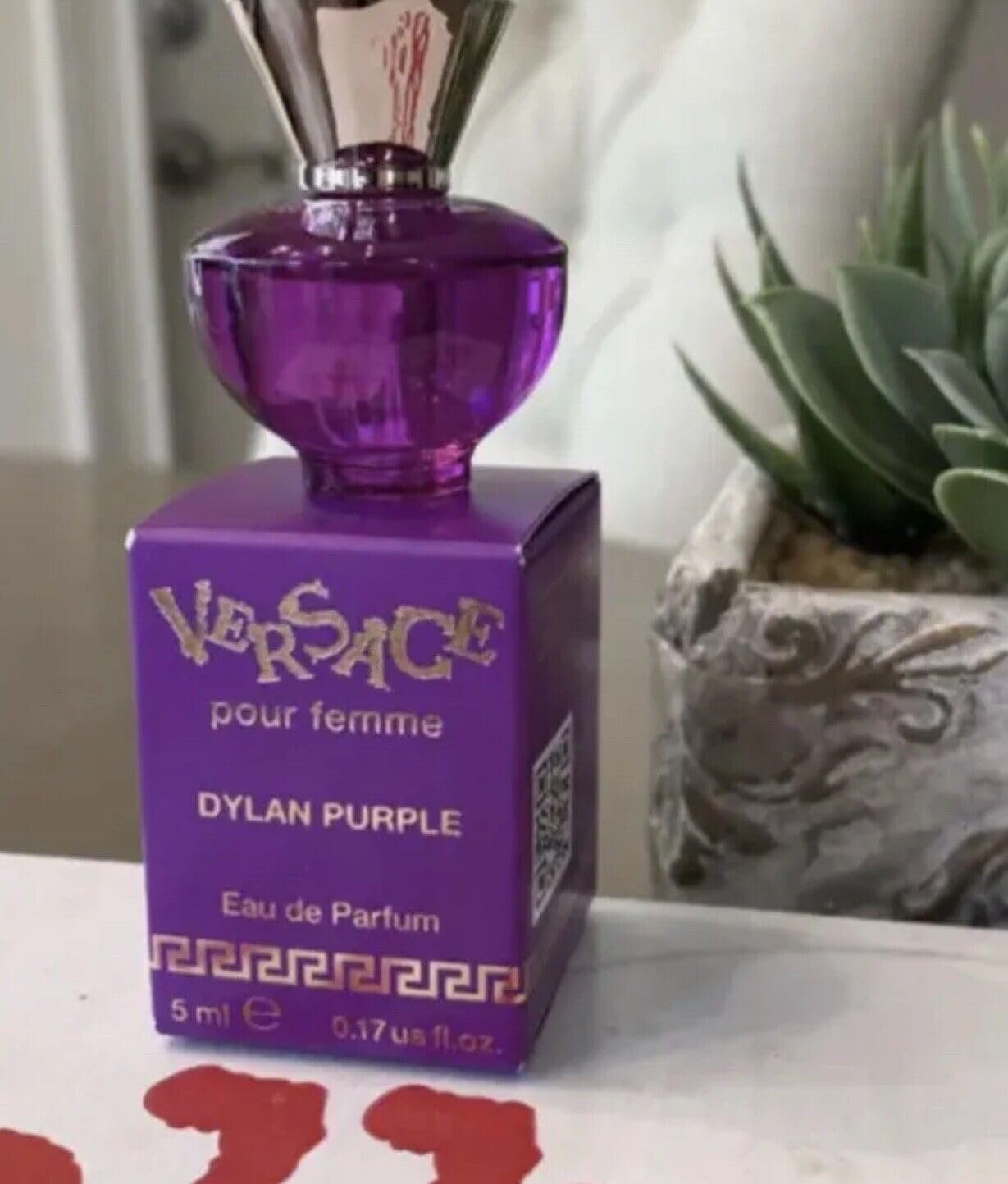 Versace Dylan Purple Perfume for Women Mini EDP Dab On Splash 0.17 Ounce