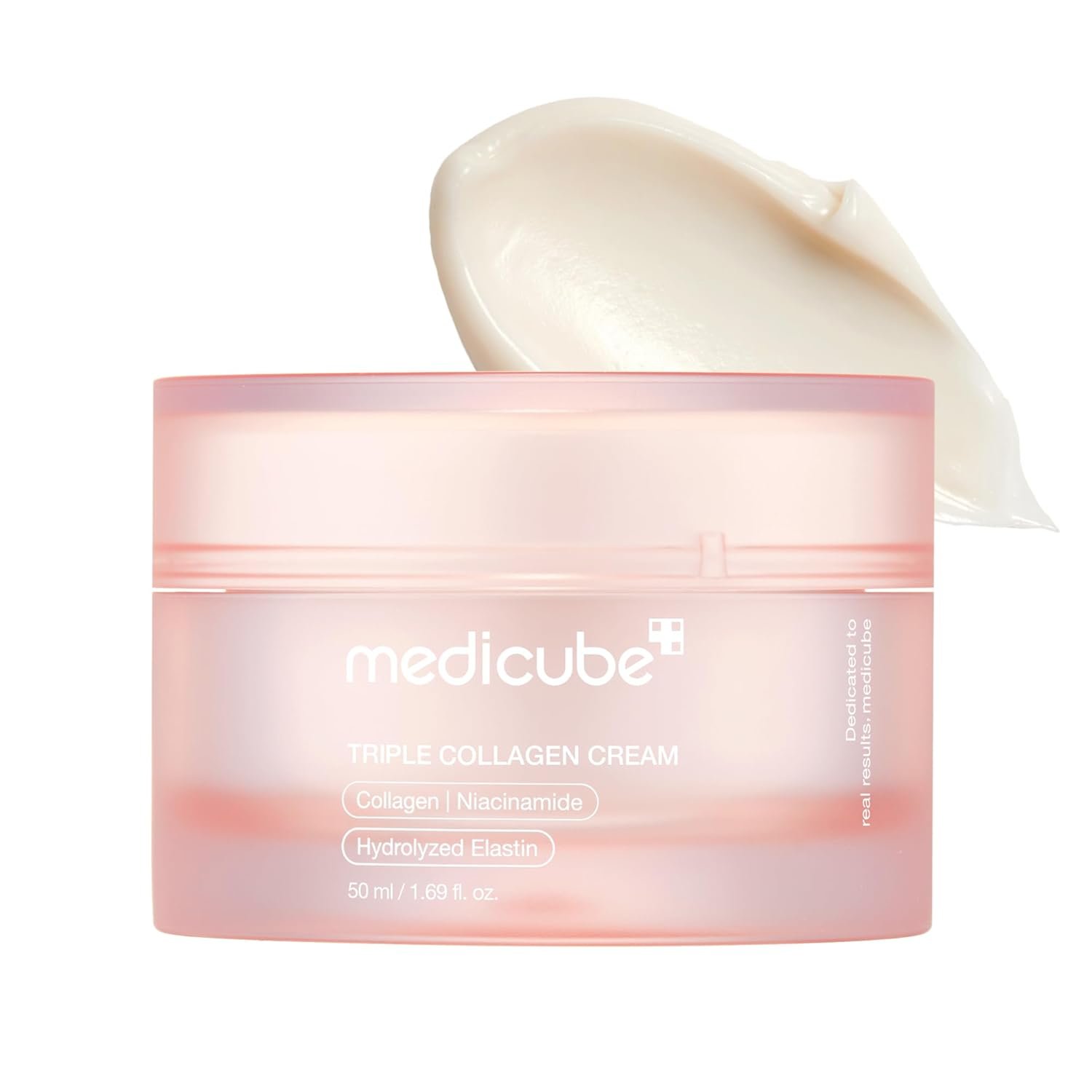 medicube Triple Collagen Cream – Hydrating & Firming Moisturizer with Hyaluronic Acid, Premium Elastin, Shea Butter – Wrinkle Care & Boosts Elasticity – Korean Skincare, 1.69 oz
