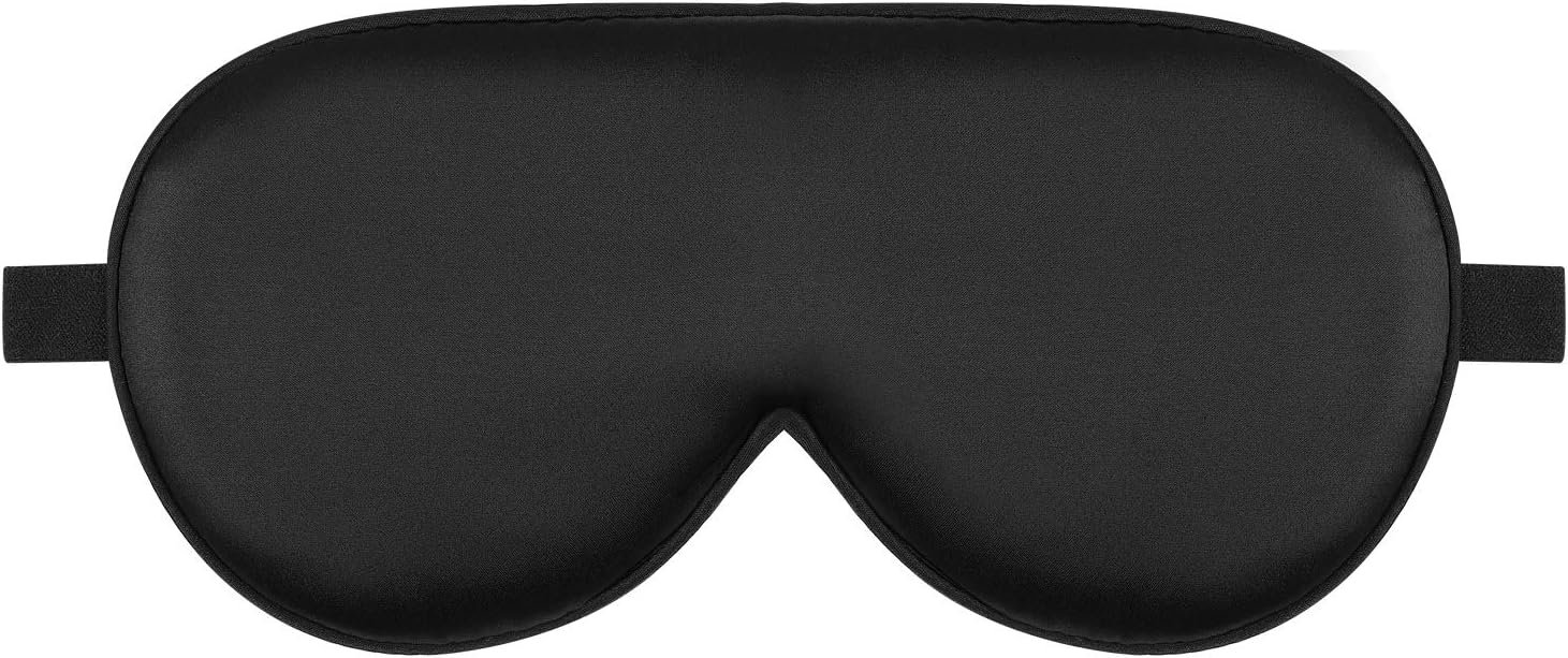 Alaska Bear Sleep Mask Silk Cover Eye Contour for Pressure-Free Sleeping, Upgrade Over Conventional Flat Satin Eye Masks, Machine Washable