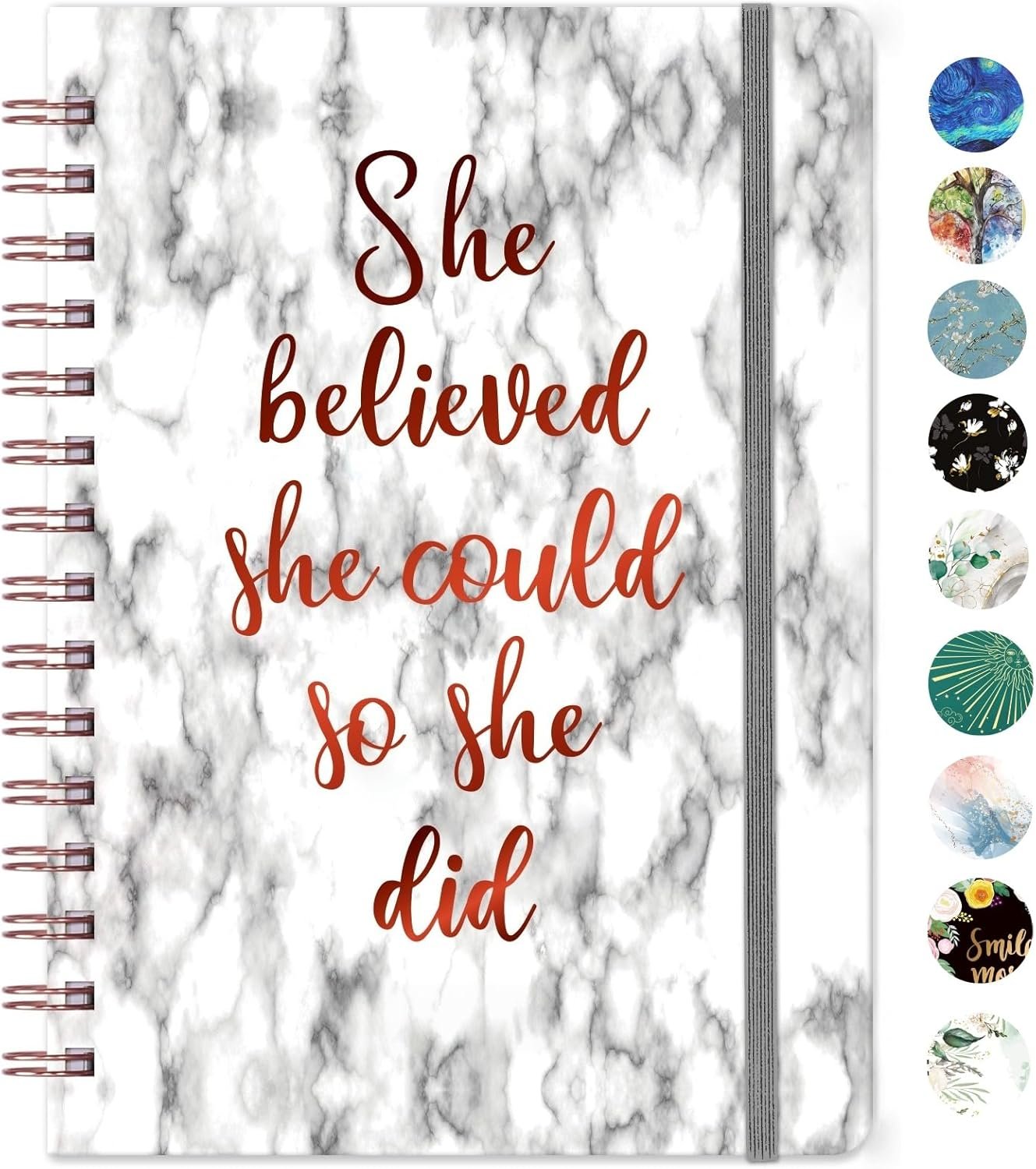 Frasukis Ruled Notebook/Journal – Spiral Notebook with Premium Thick Paper, 8.5″ X 6.4″, College Ruled Spiral Notebooks, Waterproof Hardcover, Perfect for Daily