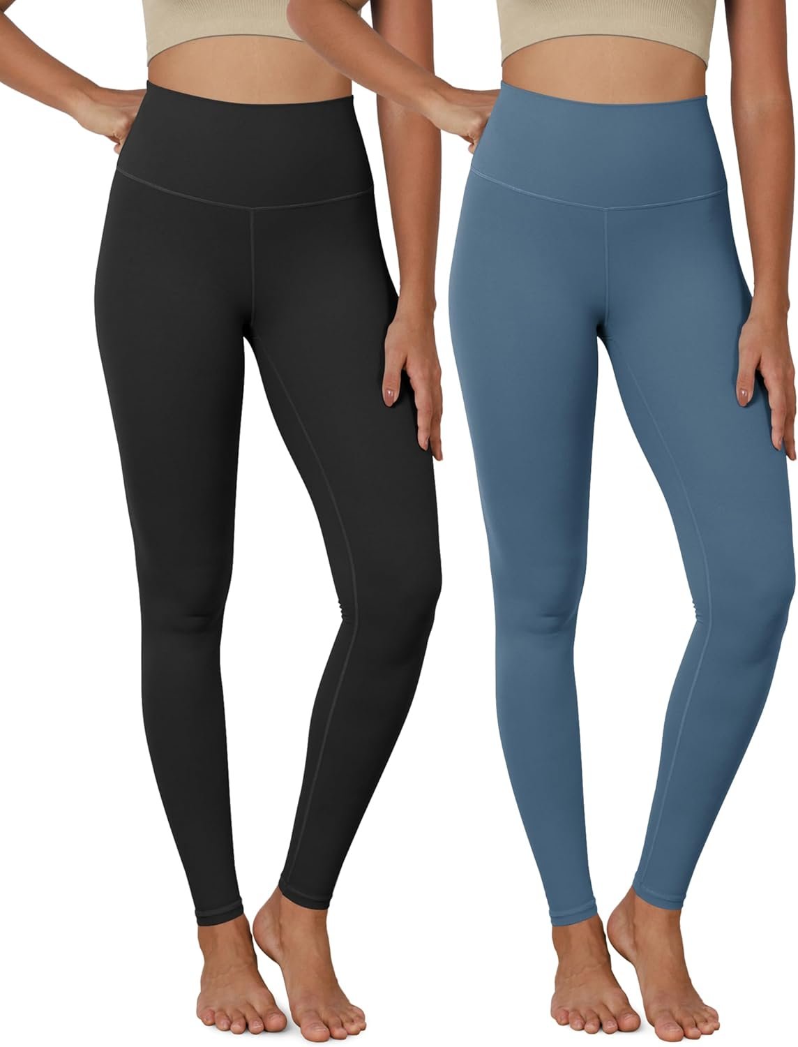ODODOS 2-Pack Buttery Soft Lounge Yoga Leggings for Women 23″ / 25″ /28″ High Waist Yoga Pants