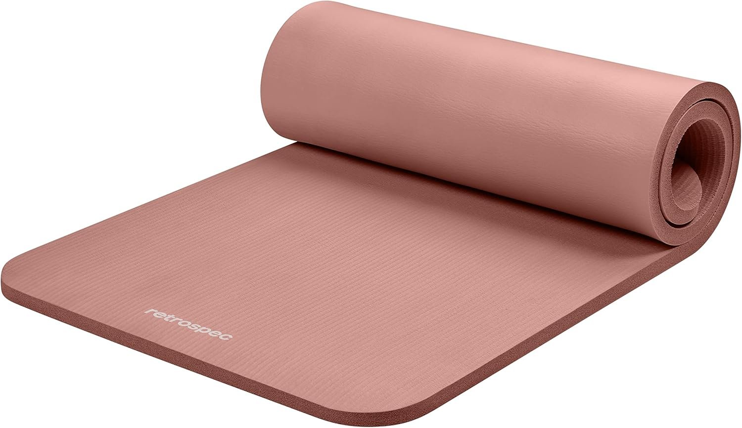 Retrospec Solana Yoga Mat 1″ Thick w/Nylon Strap for Men & Women – Non Slip Exercise Mat for Home Yoga, Pilates, Stretching, Floor & Fitness Workouts