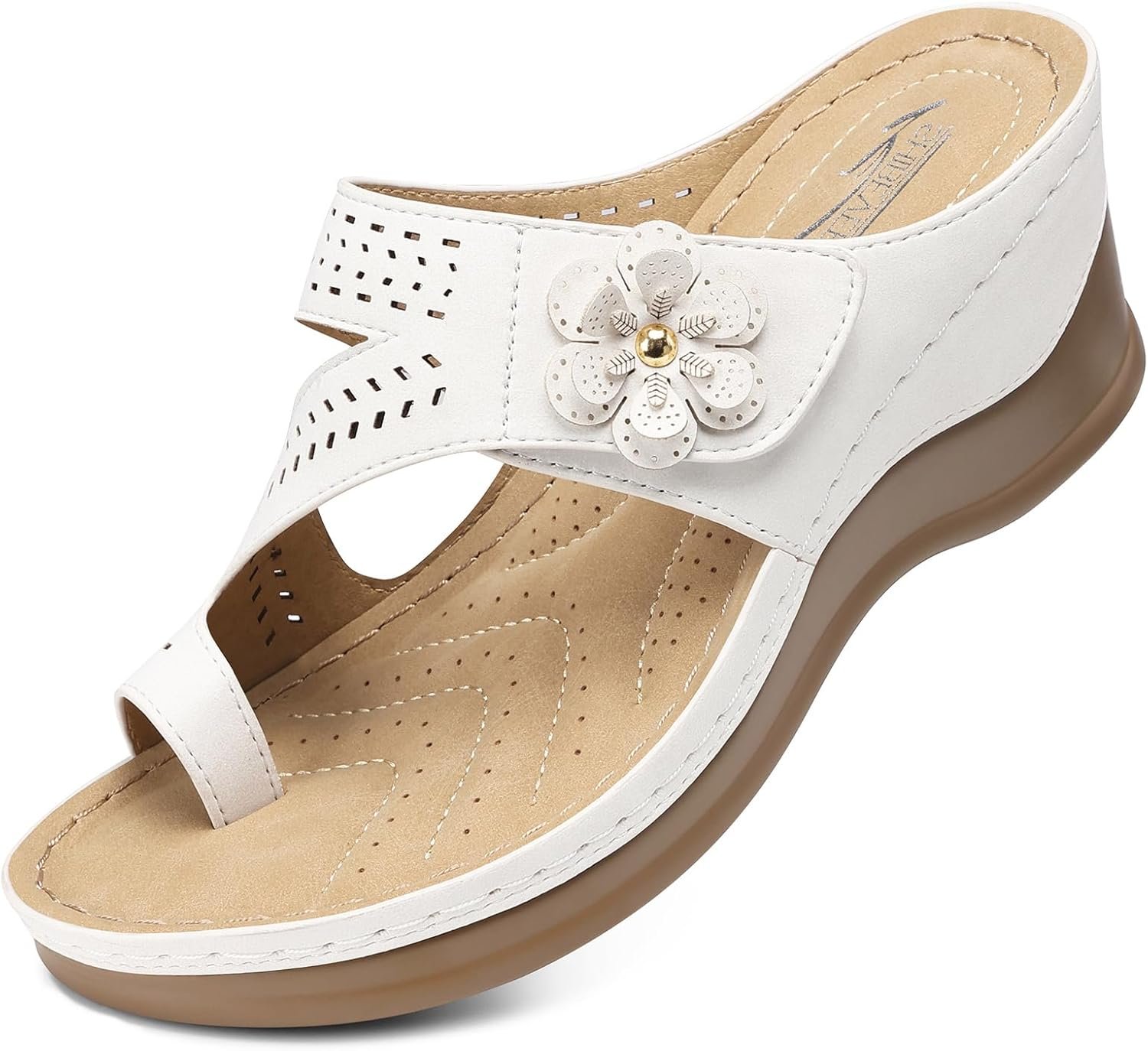 SHIBEVER Women’s Wedge Sandals Platform: Comfortable Dressy Summer Casual Slip-On Flip Flops Women Sandals