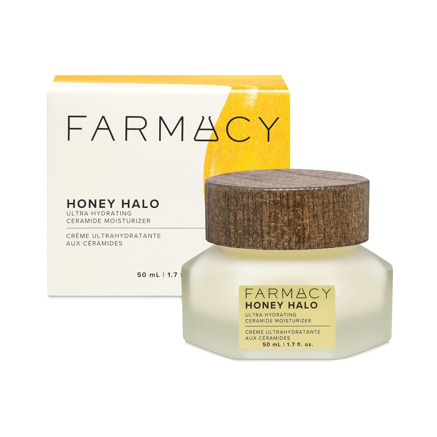 Farmacy Ceramide Face Moisturizer – Honey Halo Hydrating Facial Moisturizer for Dry Skin – Plumps, Soothes + Restores Skin with Potent Ceramides + Buckwheat Honey for a Dewy, Healthy Glow (50ml)