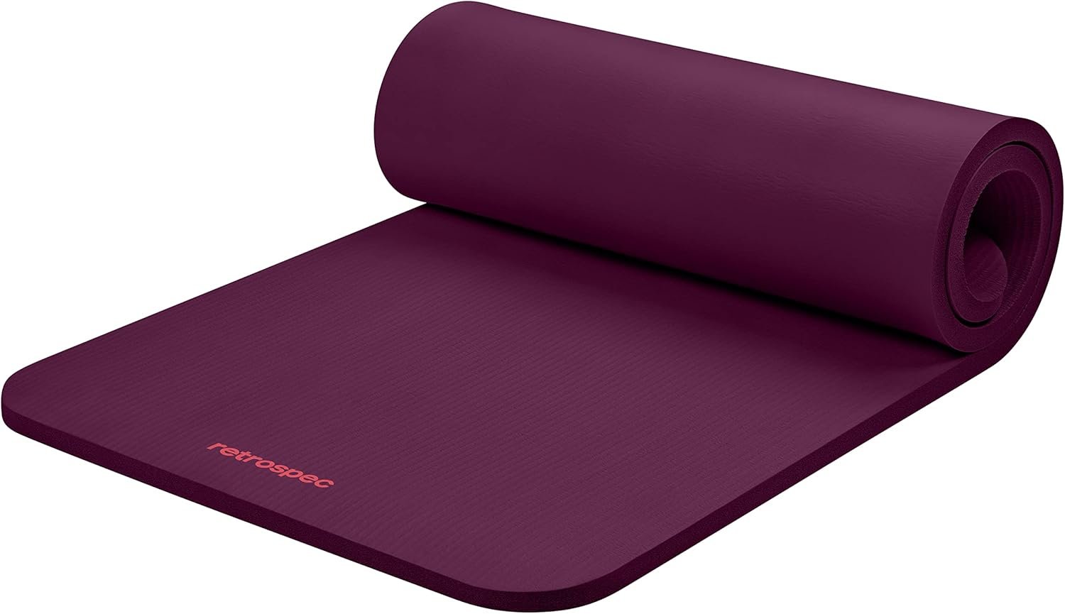 Retrospec Solana Yoga Mat 1″ Thick With Nylon Strap For Men & Women – Non Slip Exercise Mat For Home Yoga, Pilates, Stretching, Floor & Fitness Workouts