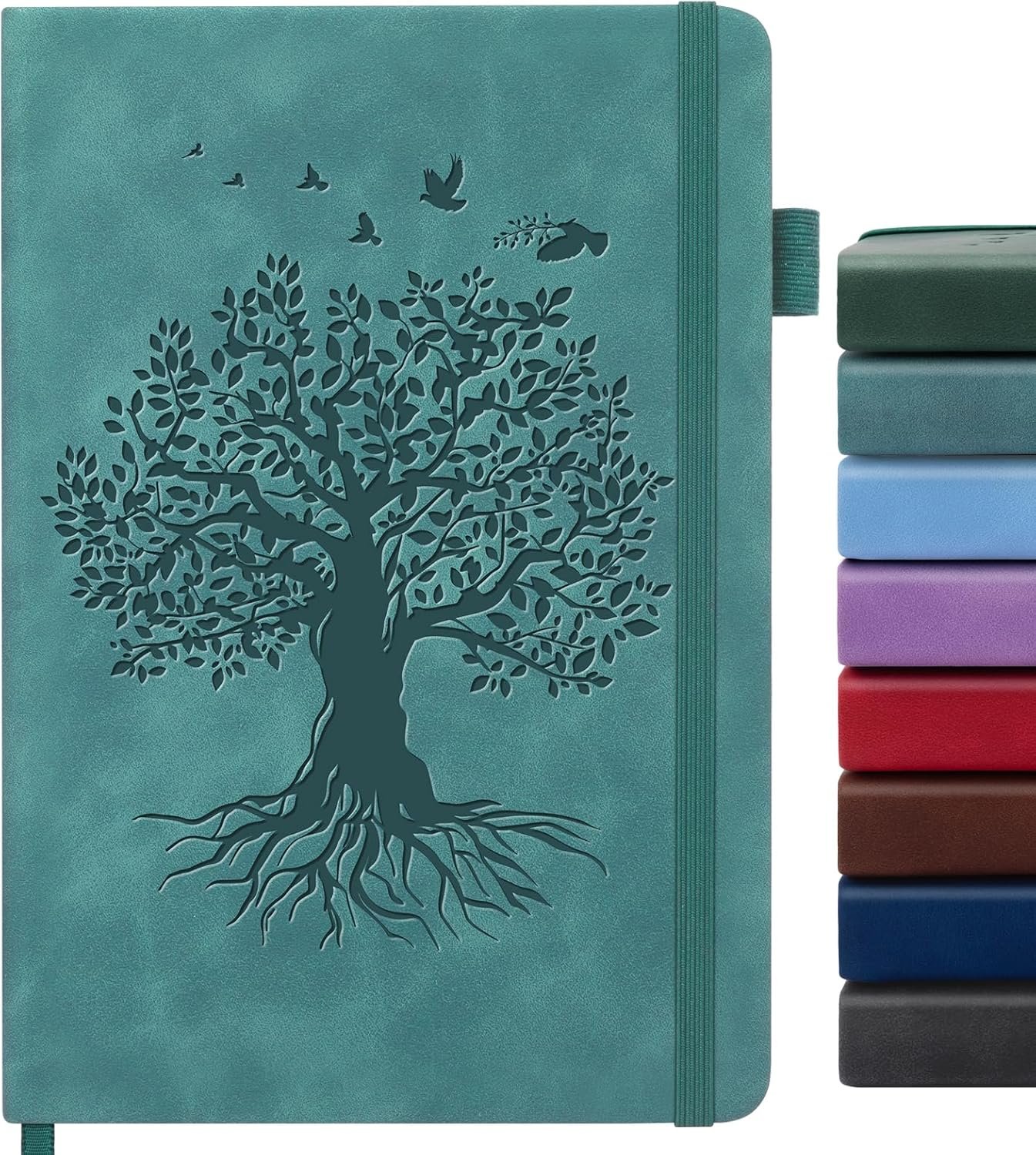 Lined Journal Notebook for Women Men, A5 Hardcover Leather Journals for Writing, 200 Pages Thick Paper, Daily Journal Notebook for Work, School, Note Taking, Business, Travel, College Ruled