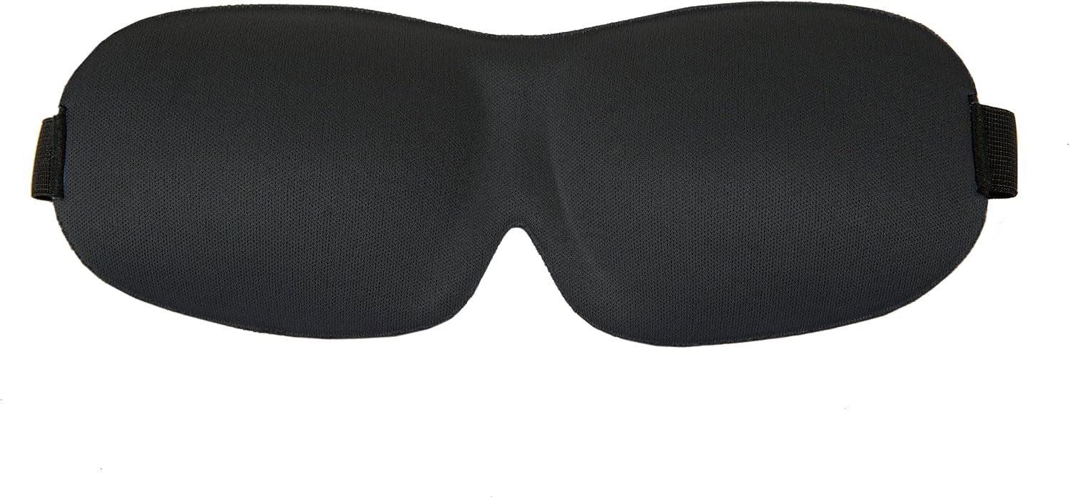 Travelon 12768 Travel Sleep Mask with Domed Eye Cup Black