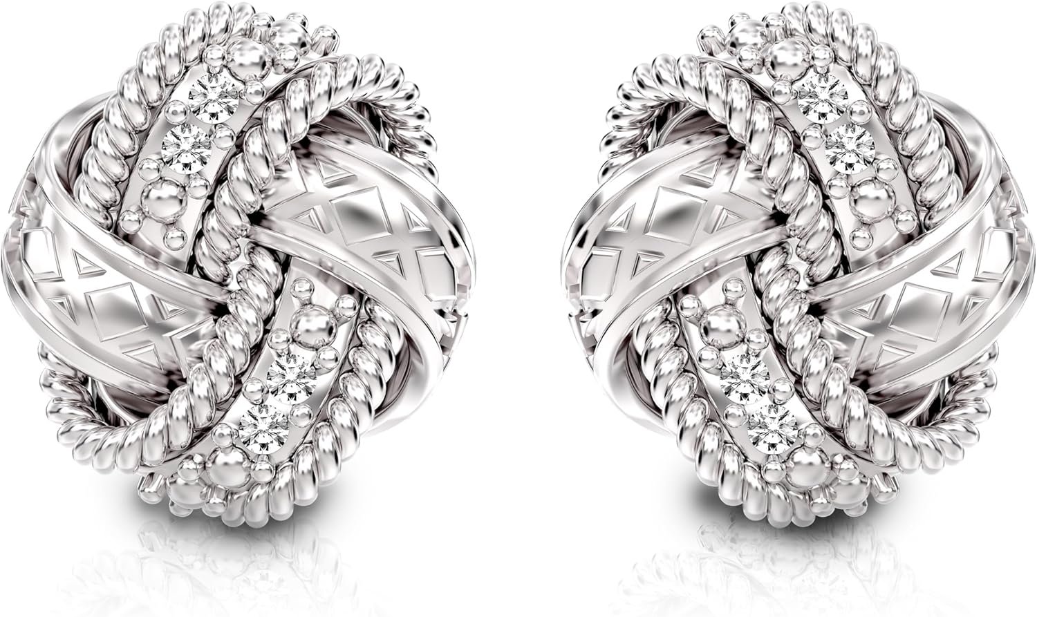 LeCalla 925 Sterling Silver Diamond Earrings for Women (G-H Color, I1 Clarity) Diamond Teardrop Earring for Womens