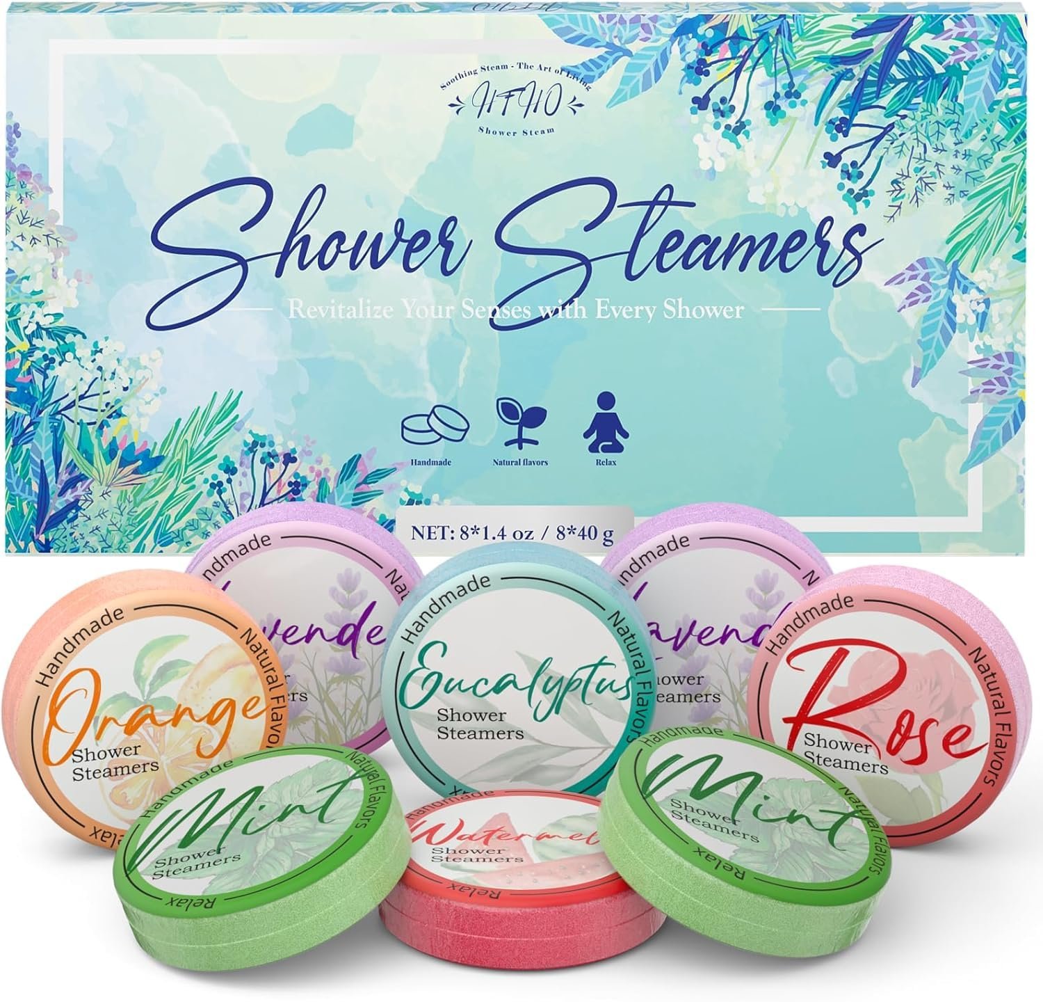 Shower Steamers Aromatherapy 8 Pack – Gifts for Women, Shower Bombs with Essential Oils, Self Care and Stress Relief Stocking Stuffers, Relaxation Birthday Gifts for Women and Men
