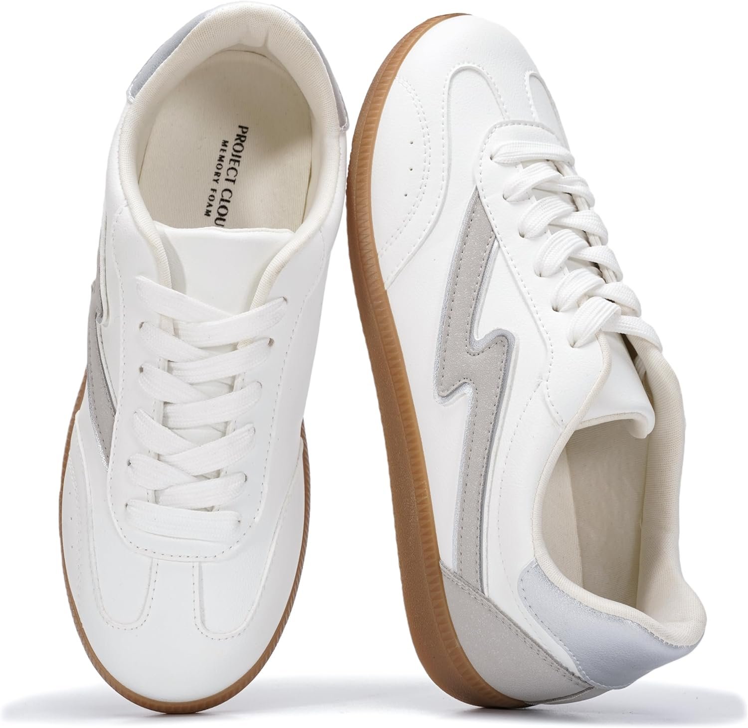 Project Cloud Sneakers for Women – Lace-Up Shoes for Women Trendy Women Sneakers with Memory Foam Insole Women’s Fashion Sneakers Non-Slip Womens Shoes (Irita)