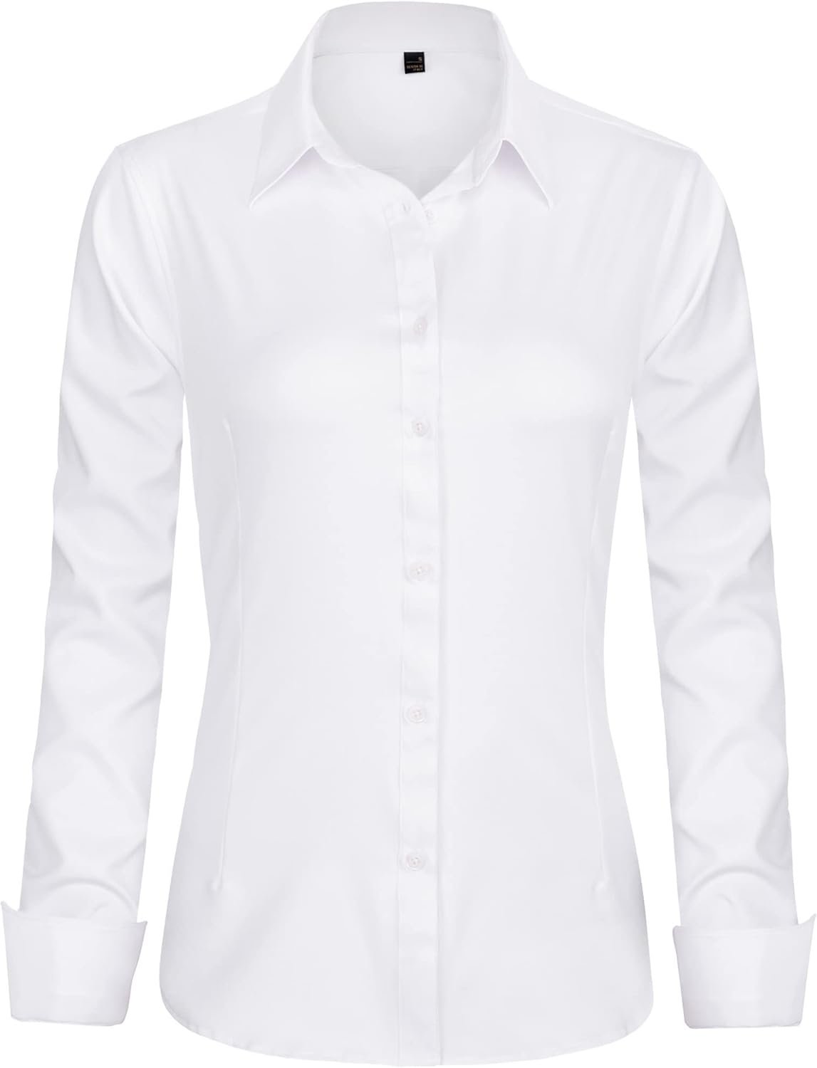 J.VER Womens Dress Shirts Long Sleeve Button Down Shirt Wrinkle-Free Business Casual Blouse Office Work Tops