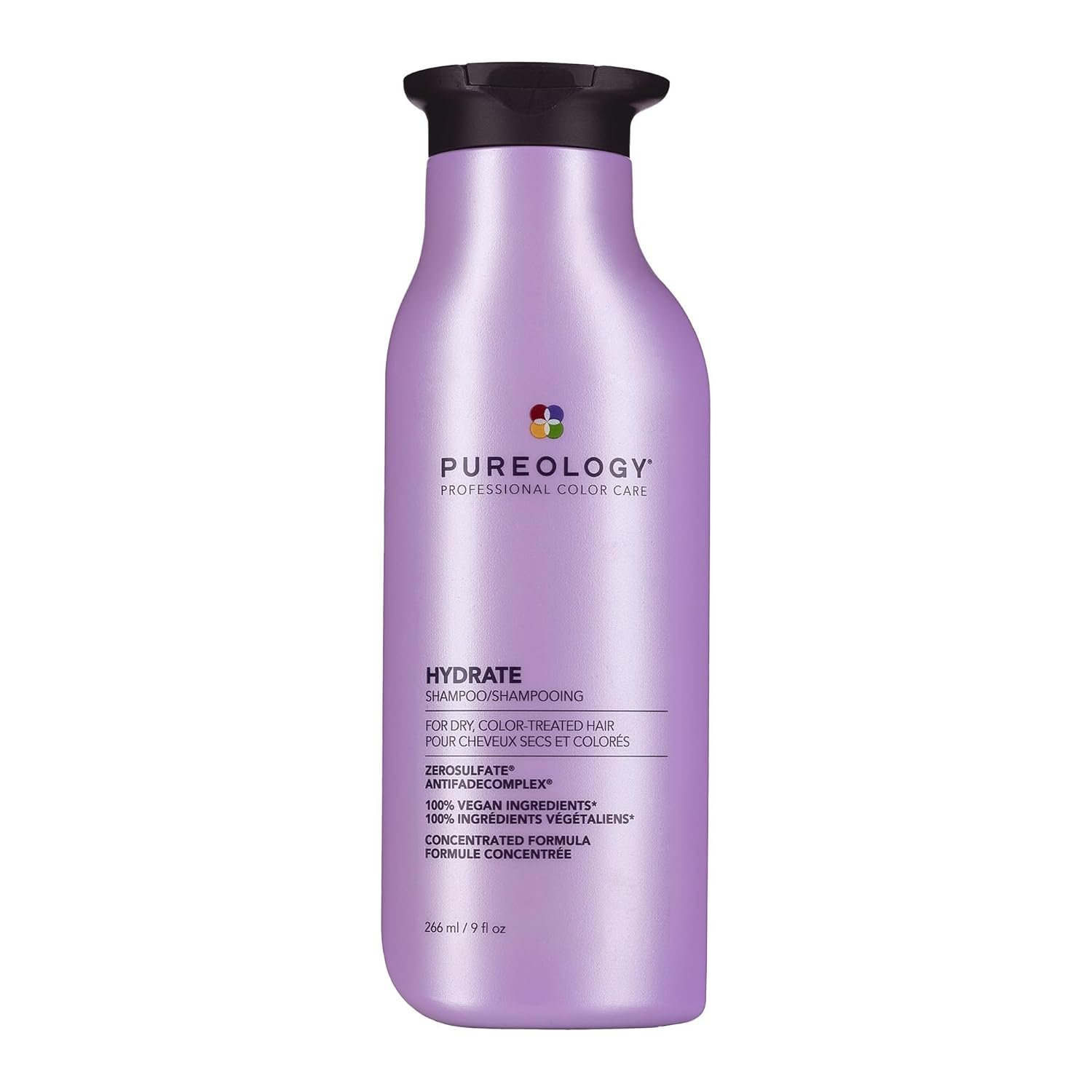 Pureology Hydrate Shampoo – For Dry or Color Treated Hair, Moisturizing Shampoo For Hydration & Softness, With Rose Extract & Green Tea, Vegan & Sulfate-Free