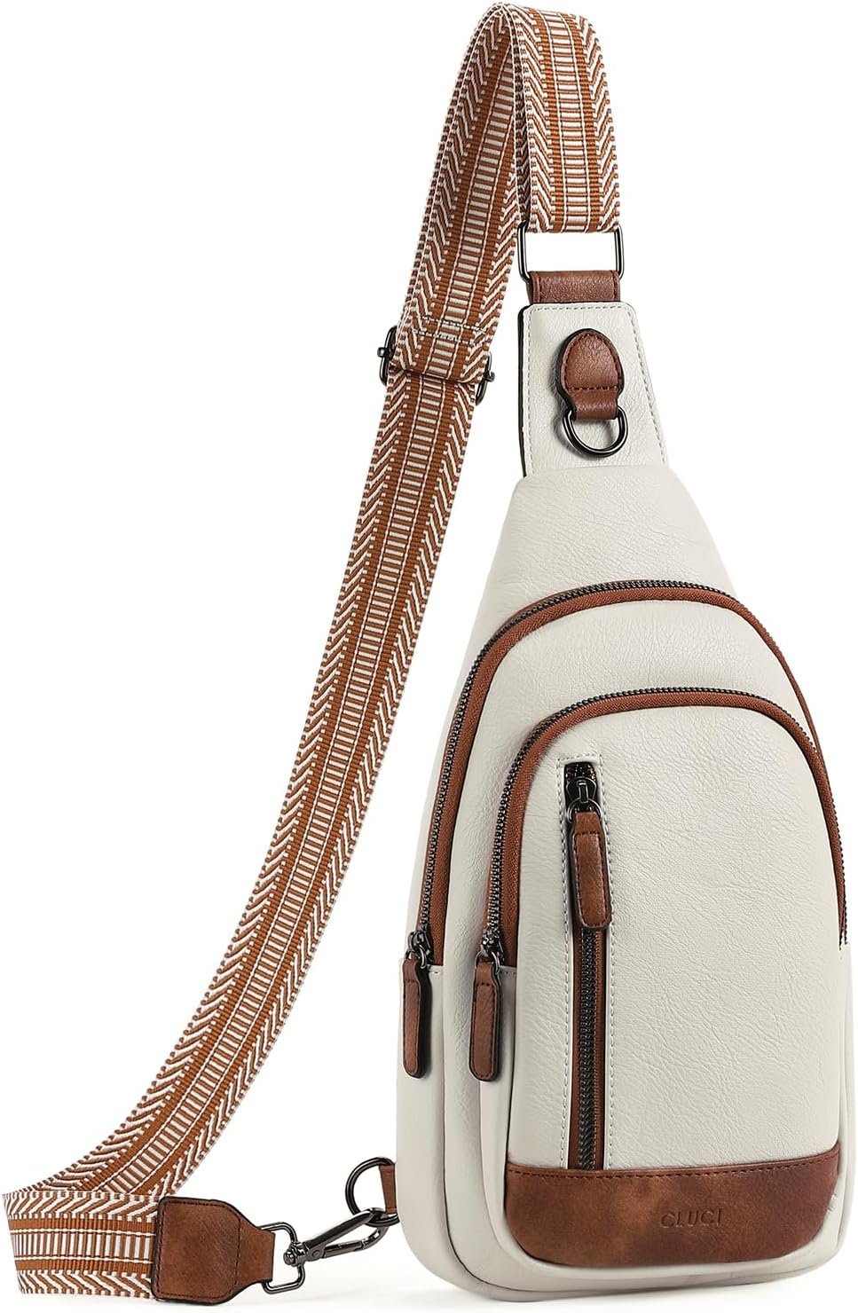CLUCI Crossbody Bags for Women Men,Leather Sling Bag Cross Body Backpack for Woman Gifts for Women Birthday Unique