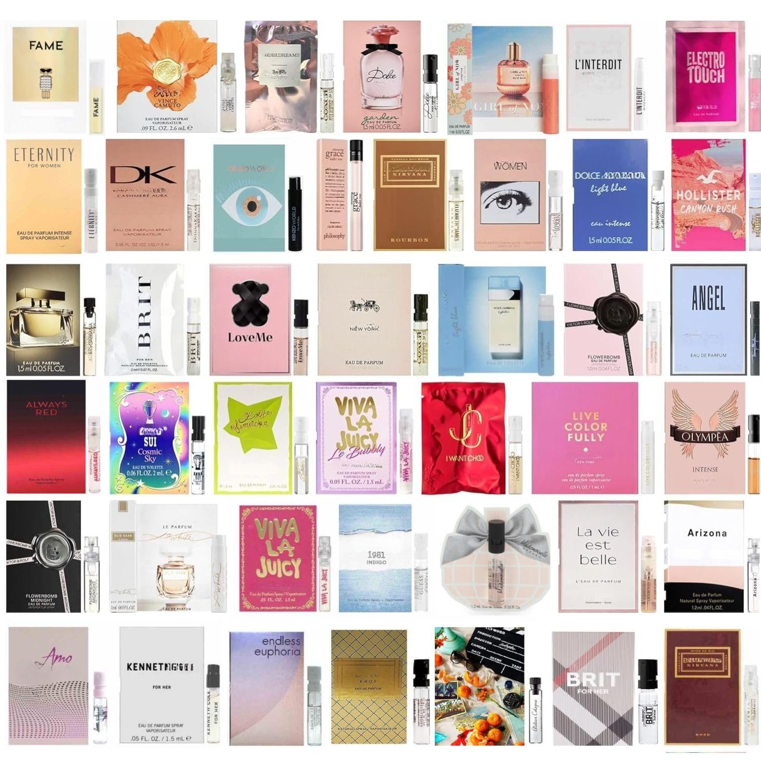 Perfume High End Designer Fragrance Sampler Set for Women – (Pack of 10 Sample Vials)