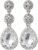 YINLI Elegant Wedding Bridal Crystal Tear Drop Dangle Earrings for Women