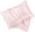 Blush Pink Satin Pillowcase Standard Set of 2 with Envelope Closure，Blush Pink Silk Pillowcase for Hair and Skin (20×26)