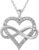 JES & JANI Infinity Heart Necklace for Women, Love Heart Pendant with Cubic Zirconia and Infinity Necklace, 925 Sterling Silver Heart Necklace for Girlfriend