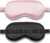 Sleep Mask 2 Pack, Soft Blackout Eye Mask for Women Men, Eye Sleep Shade Cover for Back and Side Sleeper, Sleeping Mask Night Blindfold for Night Sleep, Travel, Nap (Pink, Black)