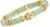 Ross-Simons Jade Good Fortune Bracelet in 18kt Gold Over Sterling