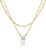 Tewiky Dainty 14k Gold Plated/Silver Cubic Zirconia Necklaces for Women, Simple CZ Jewelry Necklaces Trendy Gifts