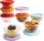 Freshmage Small Glass Bowls with Lids, [8 Pack-6.25 Oz] Meal Prep Bowls Set, Stackable Small Food Storage Containers for Leftovers, Snacks, Nuts, Dips, Dessert, Dishwasher & Microwave Safe