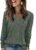 Sampeel V Neck Long Sleeve Shirts for Women Casual Fall Tops Lightweight Tunic Sweaters Fashion Clothes Loose Fit 2025