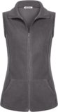 SeSe Code Women’s Casual Zip Up Front Lightweight Fleece Vest with Pockets
