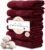 MAURA 6-Pack Premium Turkish Washcloth Set – Ultimate Luxury with Soft, Thick, Super Absorbent, and Oversized Cotton Face Towels – Ideal for a Hotel & Spa Quality Experience in Classic Burgundy