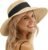 Sun Beach Hats for Women,Wide Brim Straw Hats Womens with Chin Strap, Foldable Woven Sun Hat UV Protection