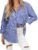 HOTOUCH Women’s Striped Button Down Shirts Casual Long Sleeve Boyfriend Loose Collared Blouses Tops
